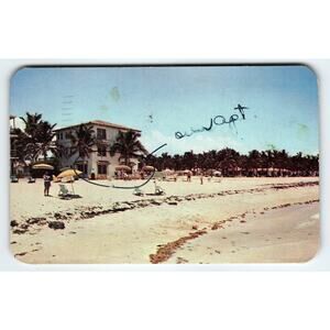 Vintage 1951 Miami Beach FL Riviera Ocean Villas Litho Postcard